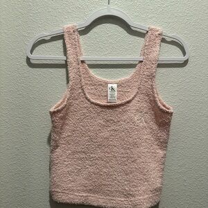 Calvin Klein Pink Fuzzy Women's Top color light pink